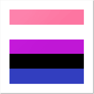 gender fluid pride flag Posters and Art